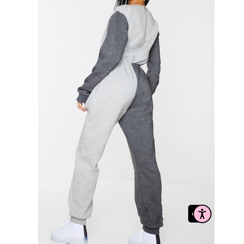 Plt Grey Colorblock Jumpsuit - Picture 2 of 6